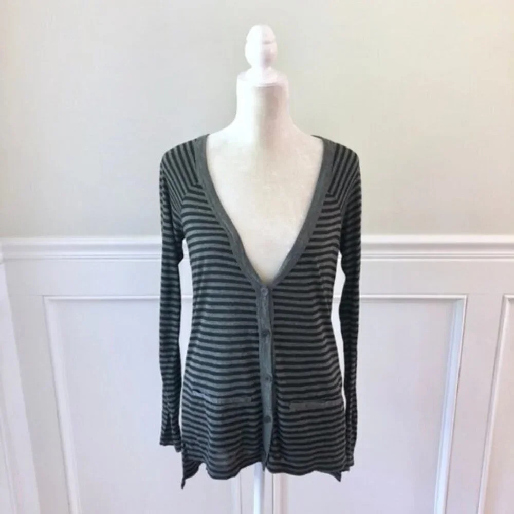 Soft Joie Lightweight V-Neck Striped Cardigan